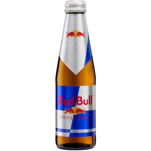 red bull glass energy drink