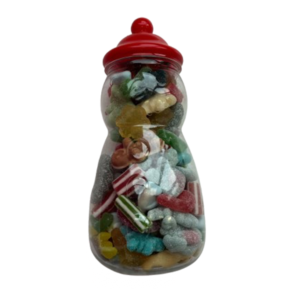 snowman christmas jar